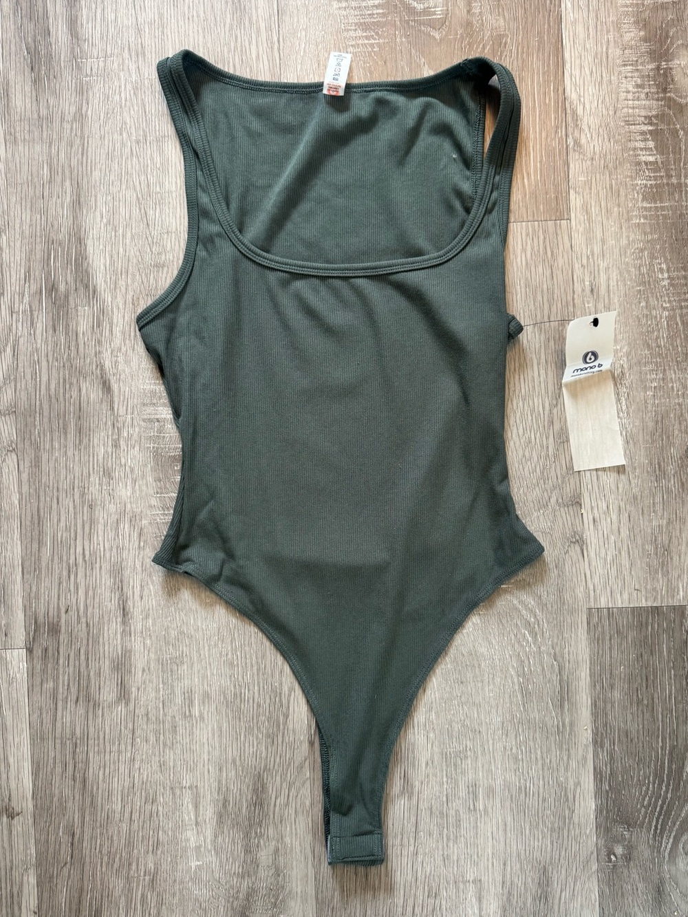 Mono B NWT Forest Green Ribbed Bodysuit